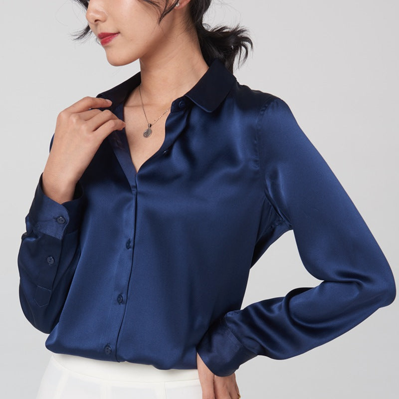 Professional-style Color-blocked Commuter Shirt Slim-fit Square-neck Top – Premium 0 | RICALOUX