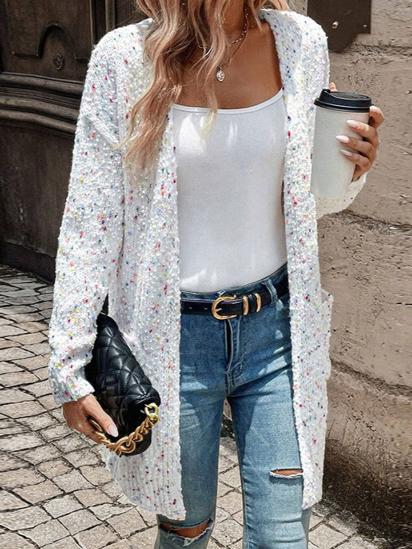 Loose-fitting Long-sleeve Knitted Sweater With Pockets – Premium 0 | RICALOUX