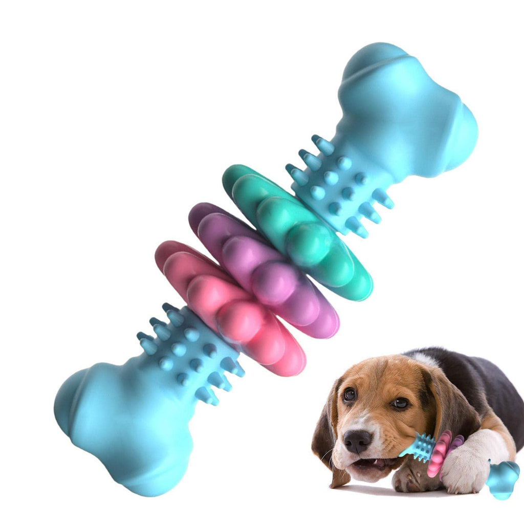 Dog Chew Toy Dog Bone Type Dogs Teeth Cleaning Toys Indestructible TPR Bone Chewing Bite Resistant Teething Toys Pet Products by Ricaloux