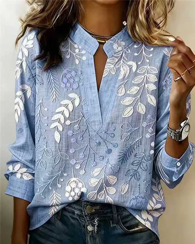 Pullover Versatile Spring Summer Long-sleeve Blouse Top – Premium 0 | RICALOUX