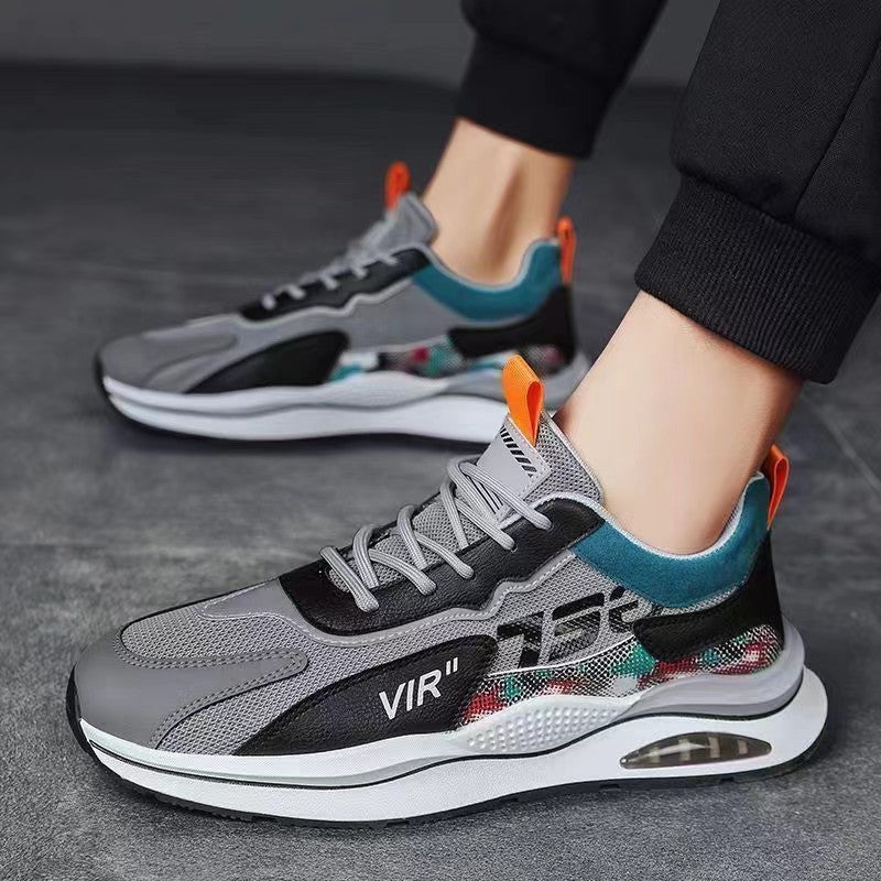 Air Cushion Mesh Sneakers Personalized Fashion Lace Up Sports Shoes Men Casual Versatile Breathable Walking Running Shoes – Premium 4 | RICALOUX