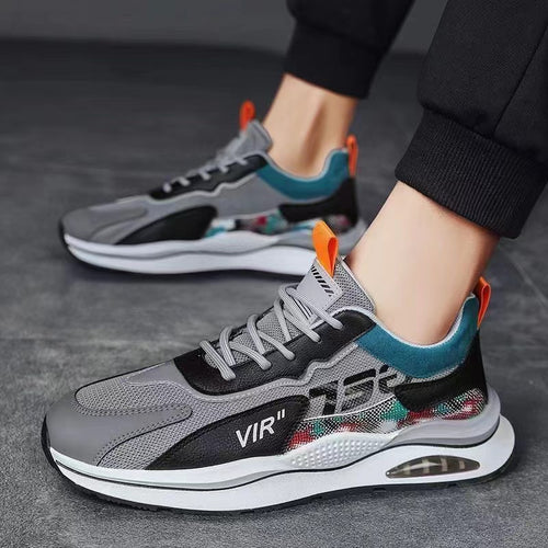 Air Cushion Mesh Sneakers Personalized Fashion Lace Up Sports Shoes Men Casual Versatile Breathable Walking Running Shoes – Premium 4 | RICALOUX