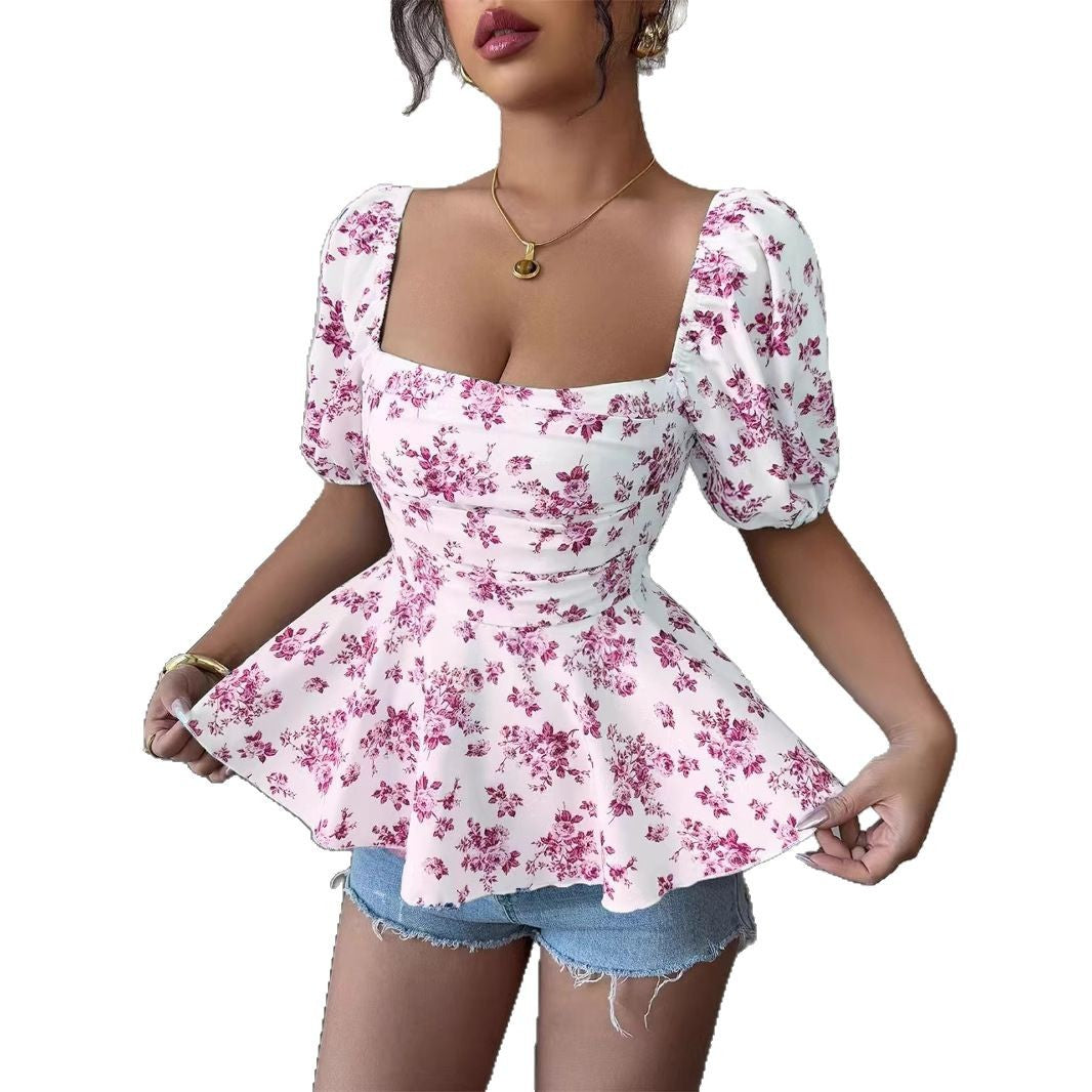 Womens Square-neck Fashionable And Sexy Dress by Ricaloux