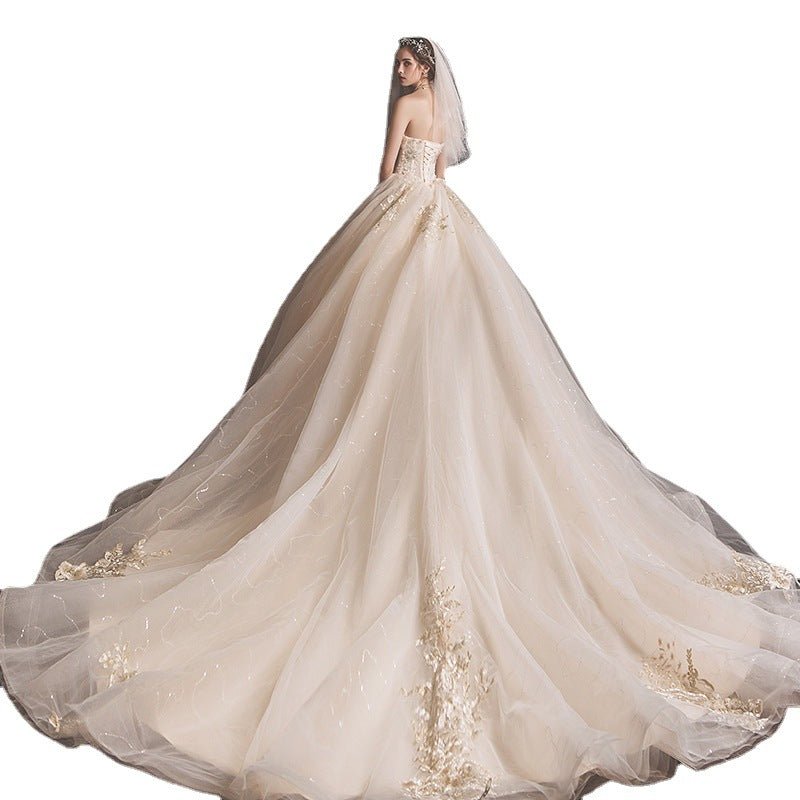 Bride Summer Tube Top Mori Style Trailing Skirt - RICALOUX