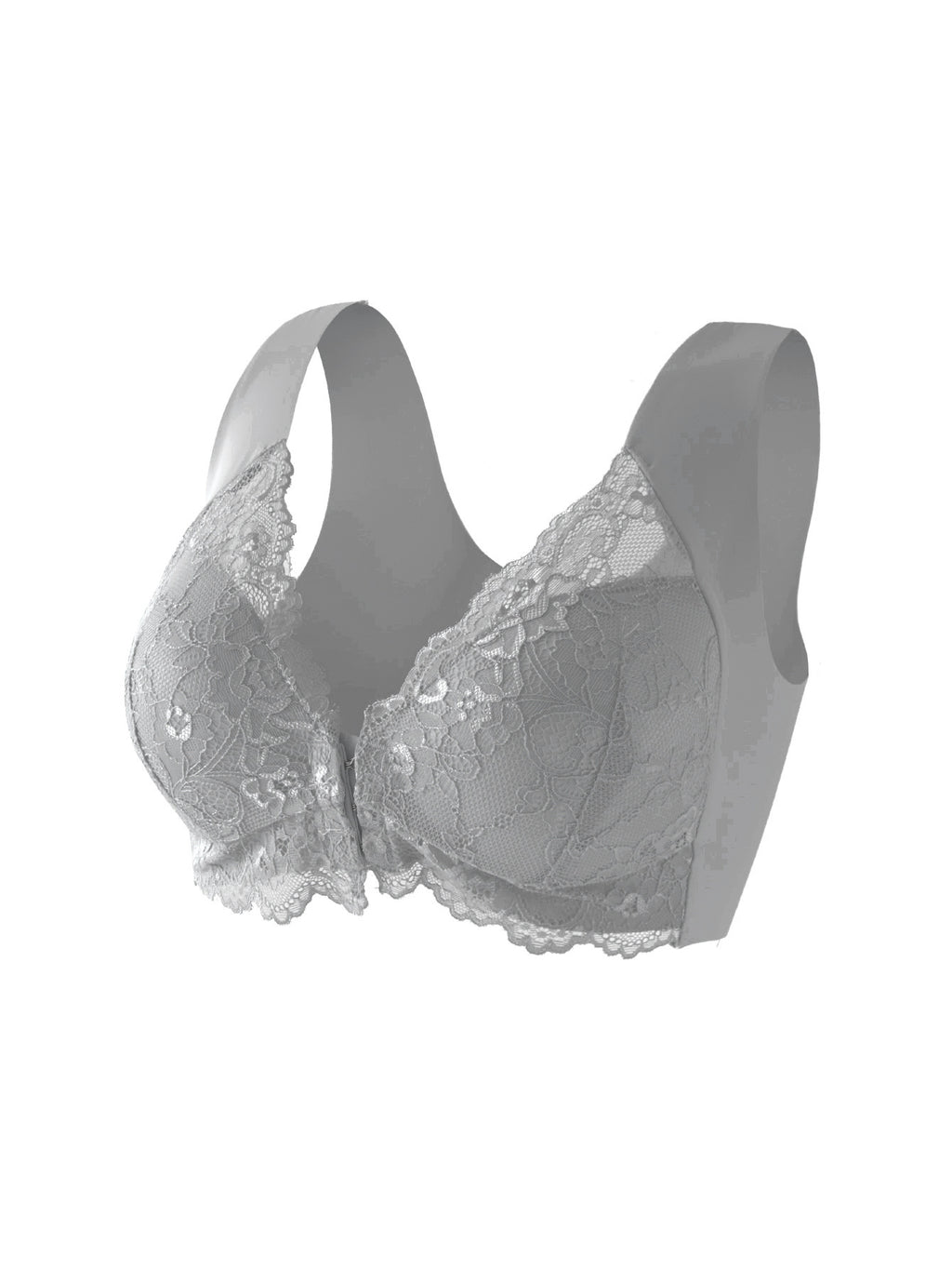 Front-fastening Fixed-cup Lace Camisole Bra by Ricaloux