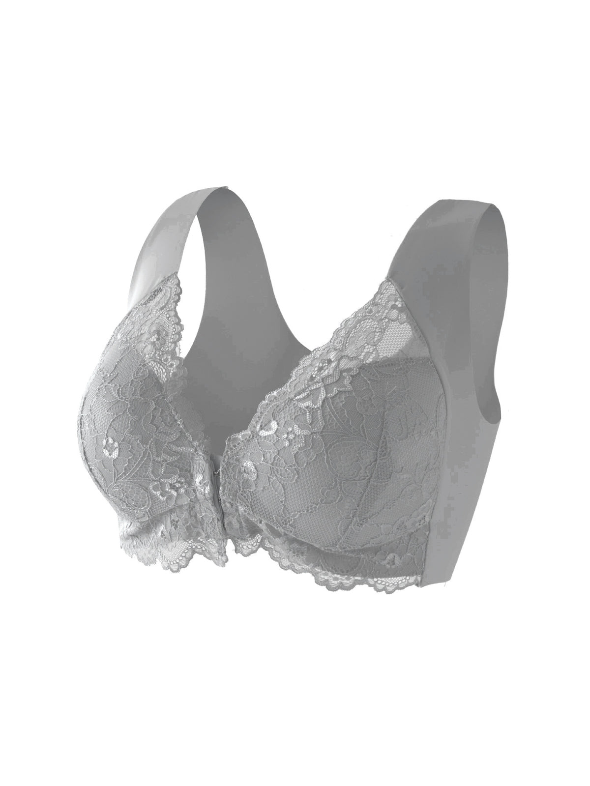 Front-fastening Fixed-cup Lace Camisole Bra by Ricaloux