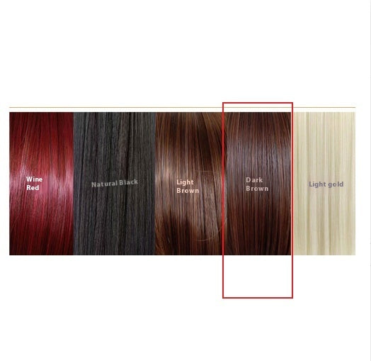 Mid-length Straight Hair Hand-woven Front Lace Synthetic Wigs by Ricaloux