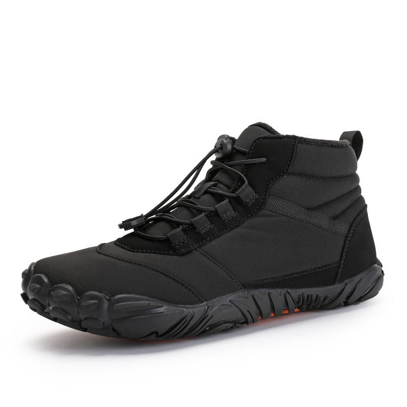 Fleece-lined Waterproof Snow Warm Breathable Couple High-top Casual Cotton Shoes - RICALOUX