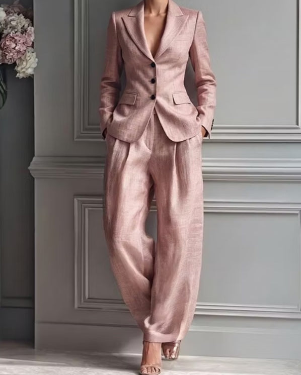 Womens Fashionable Casual Suit Set Blazer And Pants by Ricaloux
