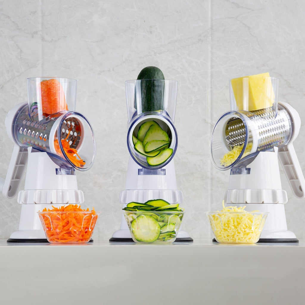 3 In 1 Vegetable Slicer Manual Kitchen Accessories Grater For Vegetable Cutter Round Chopper Mandolin Shredder Potato Home Kitchen Supplies Kitchen Gadgets - RICALOUX