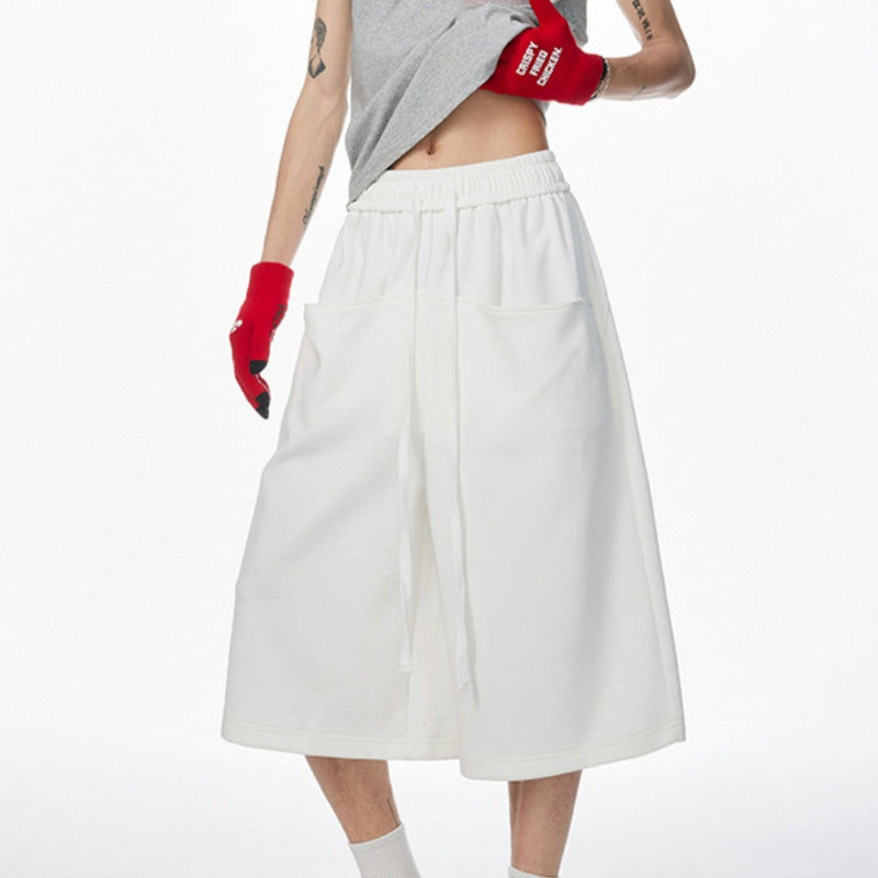 High-waisted Capri Pants Casual And Versatile Retro Wide-leg Trousers by Ricaloux