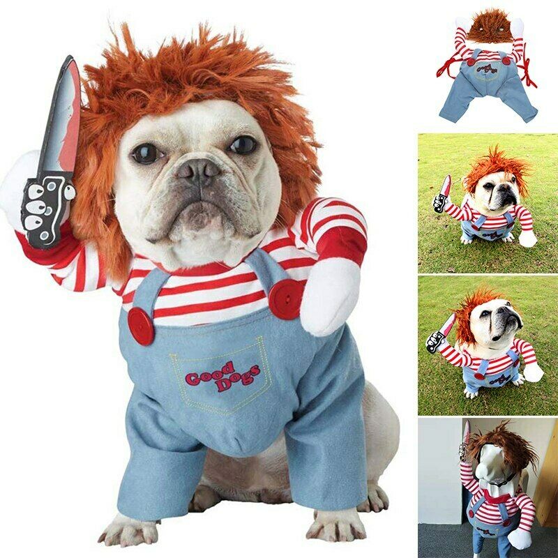 Halloween Pet Costume Pet Dog Funny Clothes Adjustable Dog Cosplay Costume Scary Costume Party Gatherings - RICALOUX