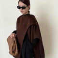 Womens Double-Sided Wool Cape Shawl Coat Jacket – Premium 0 | RICALOUX