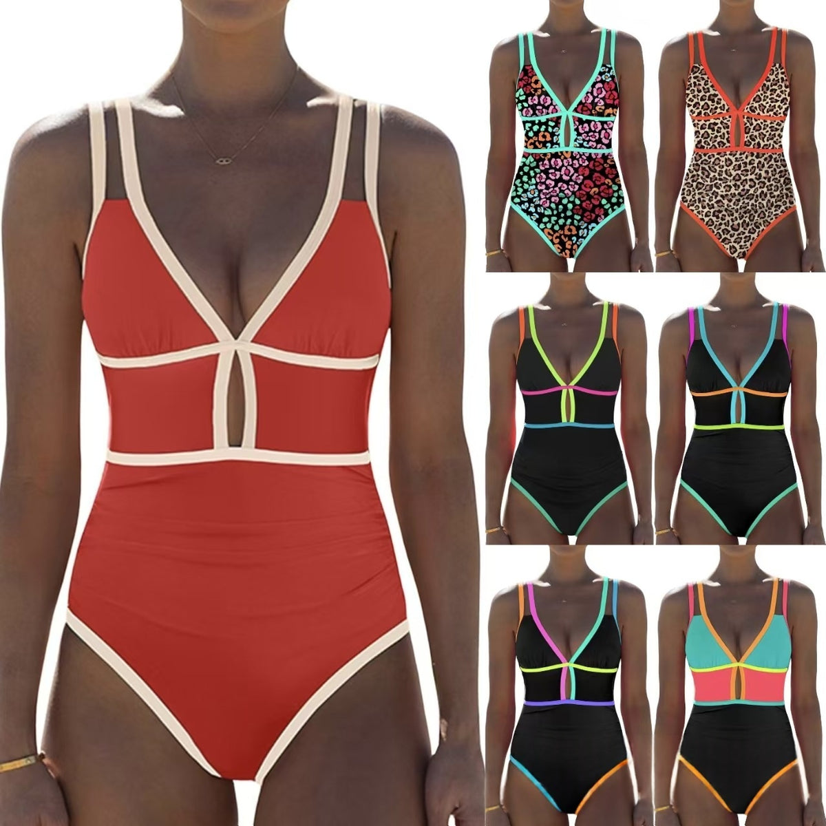 Color Block Sexy Flattering Swimsuit For Women – Premium 0 | RICALOUX
