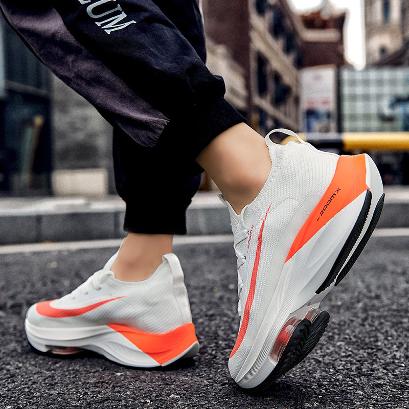 Air Cushion Sports Shoes Men Personalized Fashion Breathable Lace Up Knit Sneakers Casual Outdoor Running Walking Shoes – Premium 4 | RICALOUX