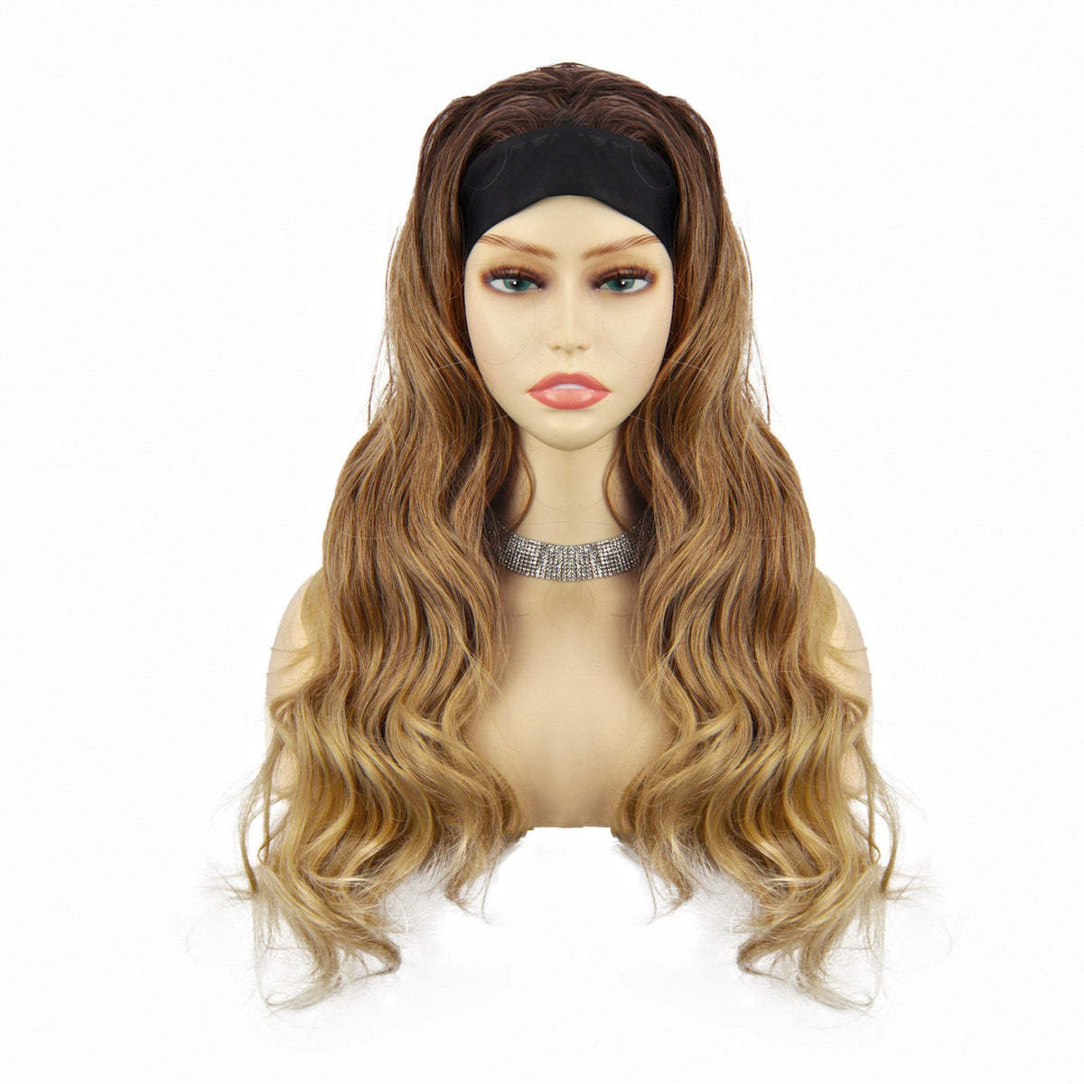 Body-wavy Multi-colored Rayon Headband Wig by Ricaloux