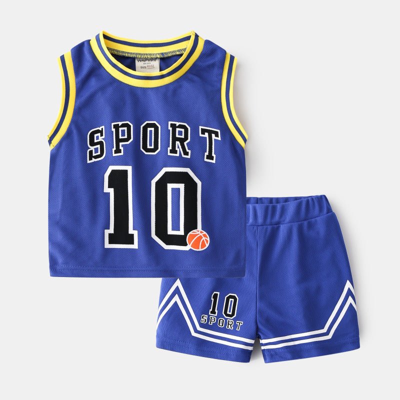 Children's Basketball Clothing Suits Baby Vest Suit Boys Sweatshirt Two-piece Summer Style Tide - RICALOUX