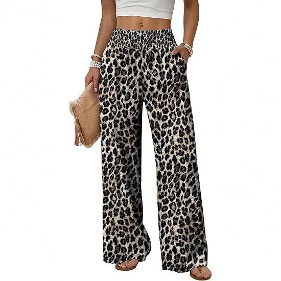 Womens Relaxed-fit High-waisted Casual Wide-leg Trousers With Pleats – Premium 0 | RICALOUX