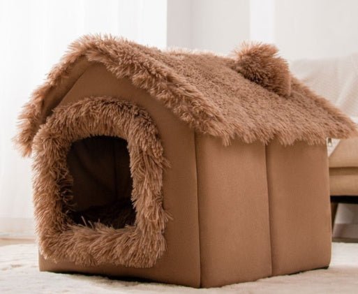 Foldable Dog House Pet Cat Bed Winter Dog Villa Sleep Kennel Removable Nest Warm Enclosed Cave Sofa Pets Supplies - RICALOUX