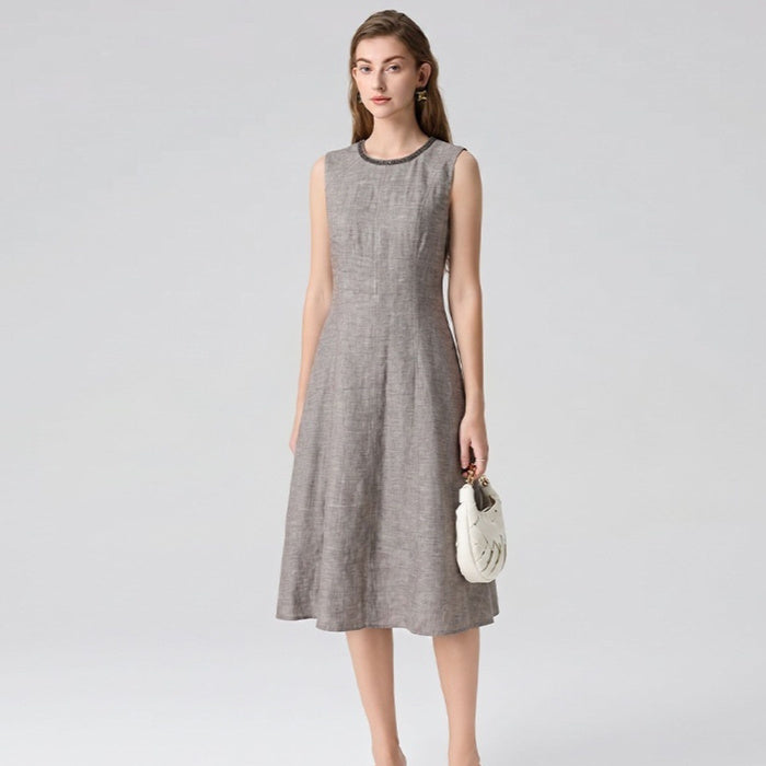 Elegant And Poised French-style Sleeveless Vest Dress by Ricaloux