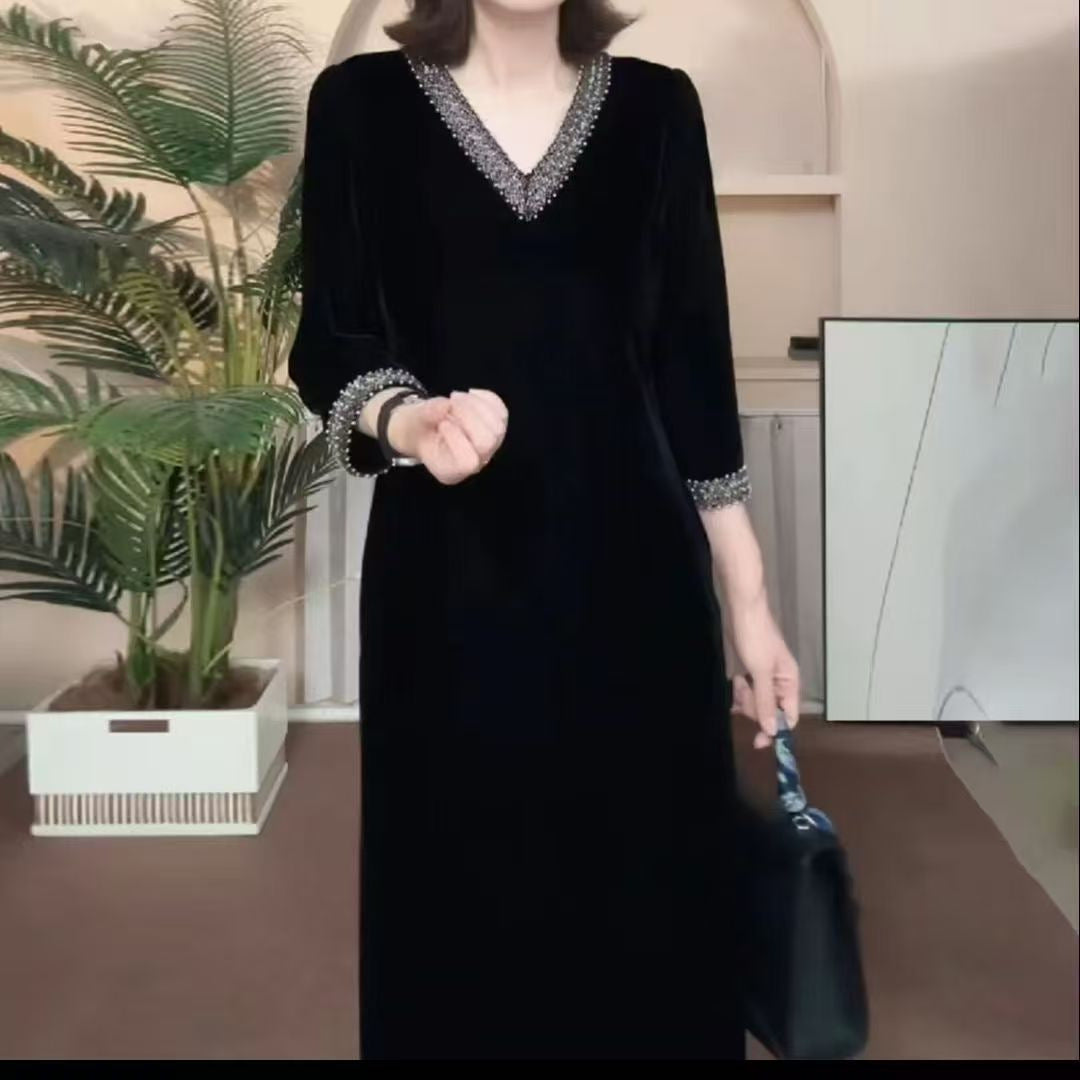 Womens Fashion Casual Dress With Three-Quarter Sleeves by Ricaloux