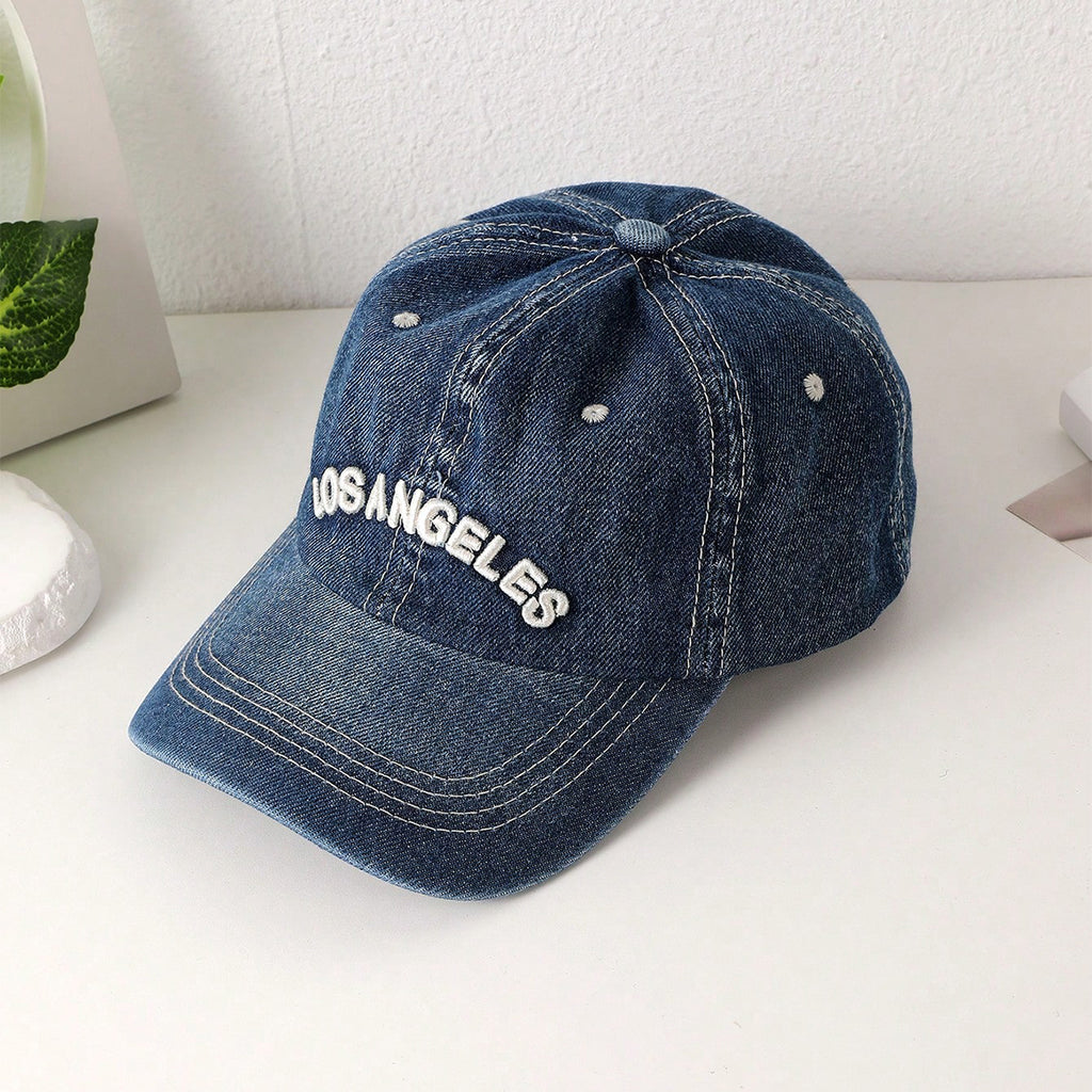 Men's And Women's Three-dimensional Letter Embroidery Design Retro Distressed Texture Baseball Cap For Daily Commuting, Street Outings, Trendy Hat by Ricaloux