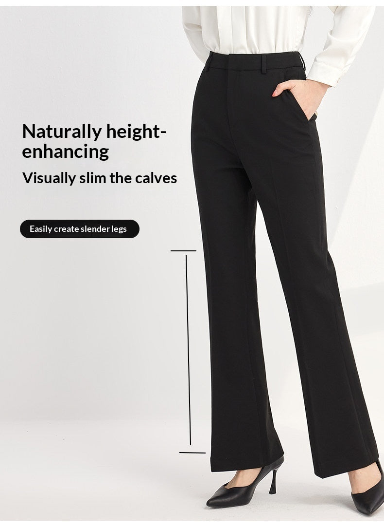 Wide-leg Straight-cut Draped Palazzo Pants With A Slight Flare At The Hem – Premium 0 | RICALOUX