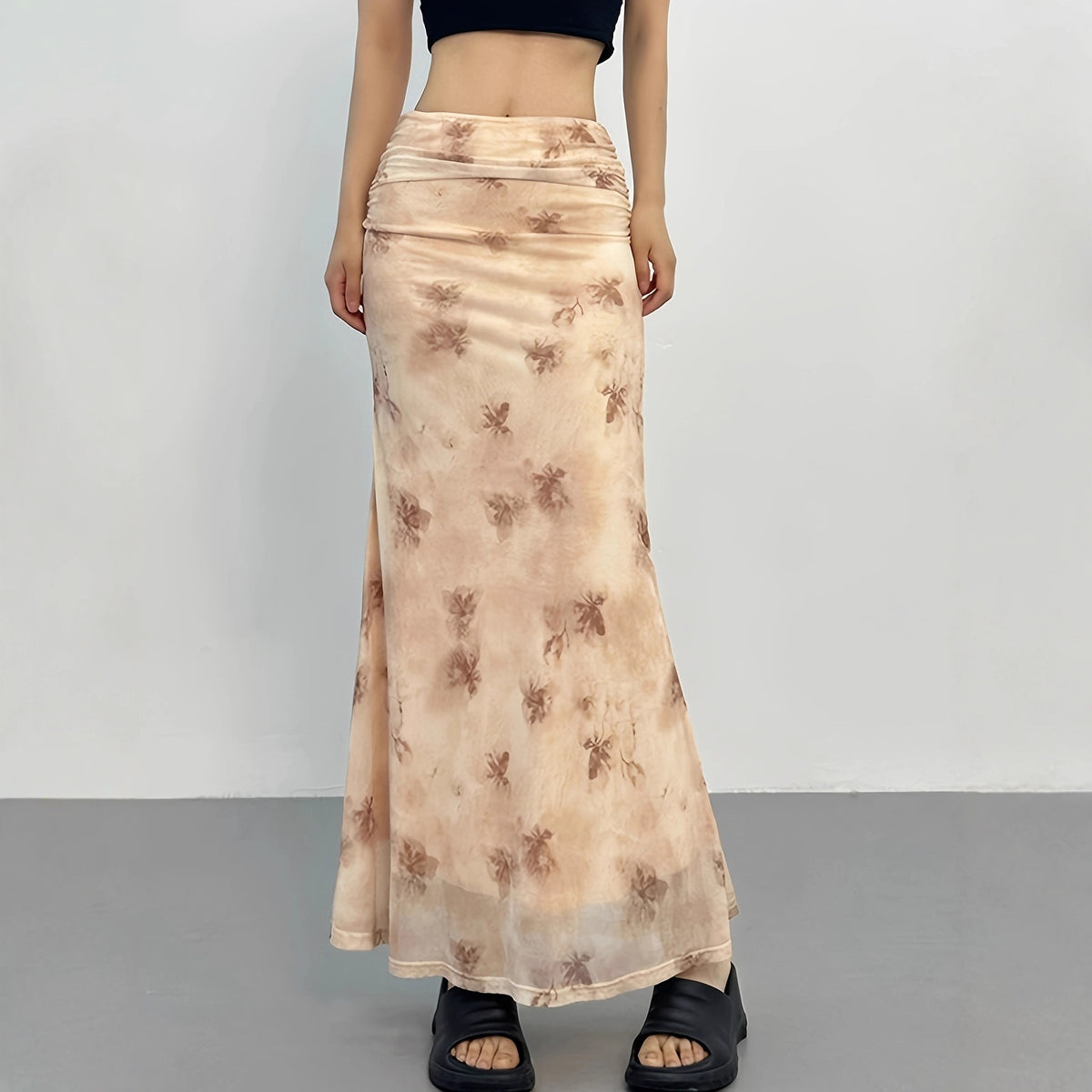 Fashionable Versatile Slim-fit Resort-style Digital Print by Ricaloux
