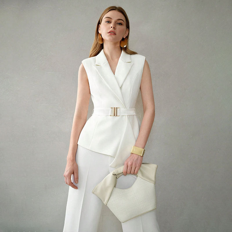 Womens Elegant And Fashionable Two-piece Set Of Top And Pants by Ricaloux