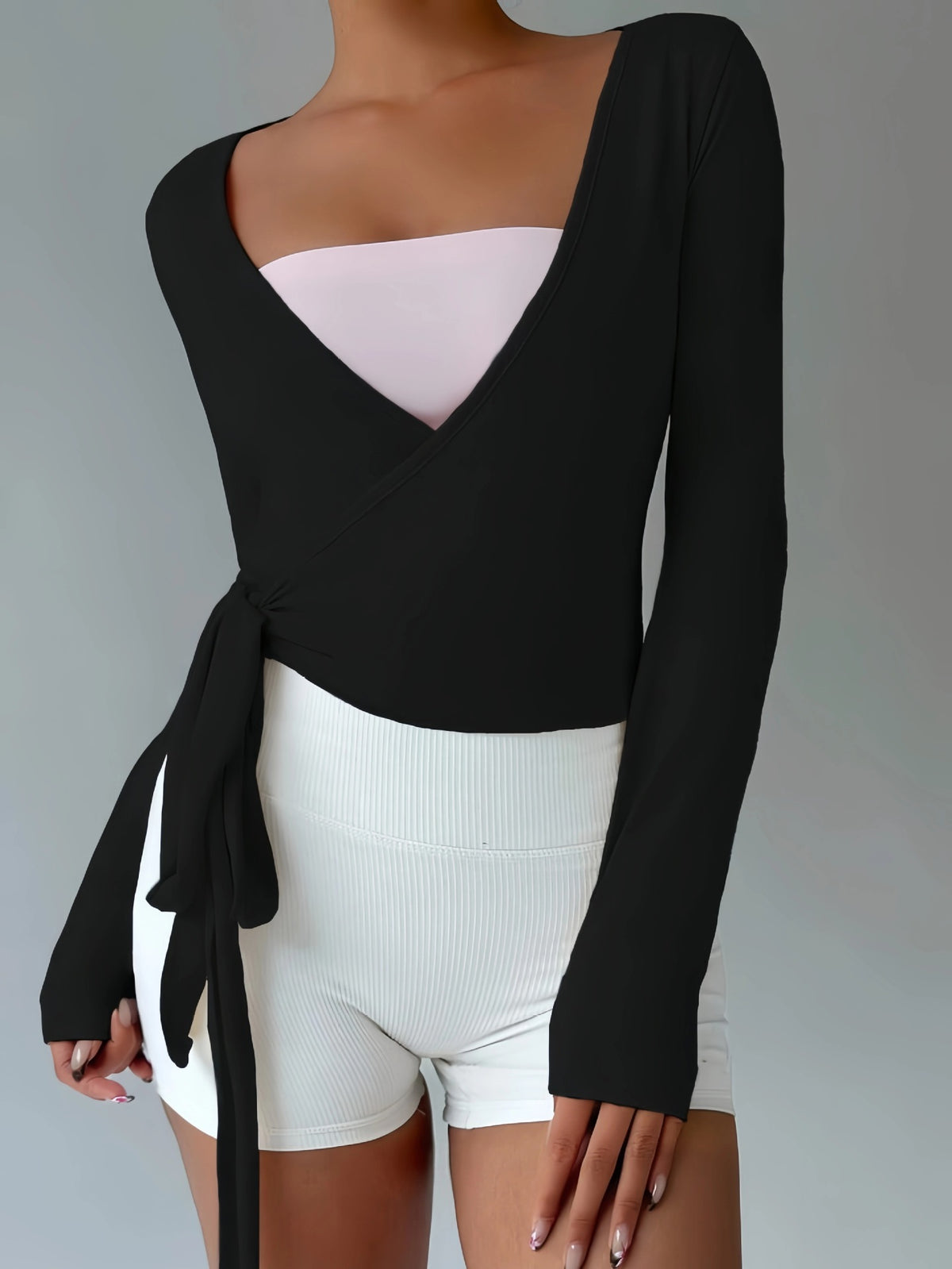 Sun-protective Top With Tie-cord Lightweight Jacket by Ricaloux