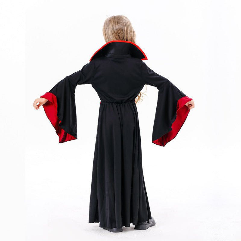 Halloween Cos Witch Children Black Clothes Horror Girl Party Costumes - RICALOUX