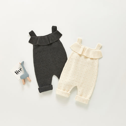 Baby Girl Knitted Woolen Jumpsuit Cotton Clothes Romper - RICALOUX