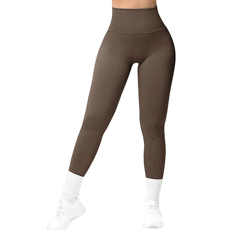 Women's High-Waisted Cargo Pocket Peach Butt Yoga Pants For Autumn And Winter, European & American Style, Stretchy Lifting Butt Quick-Dry Athletic by Ricaloux