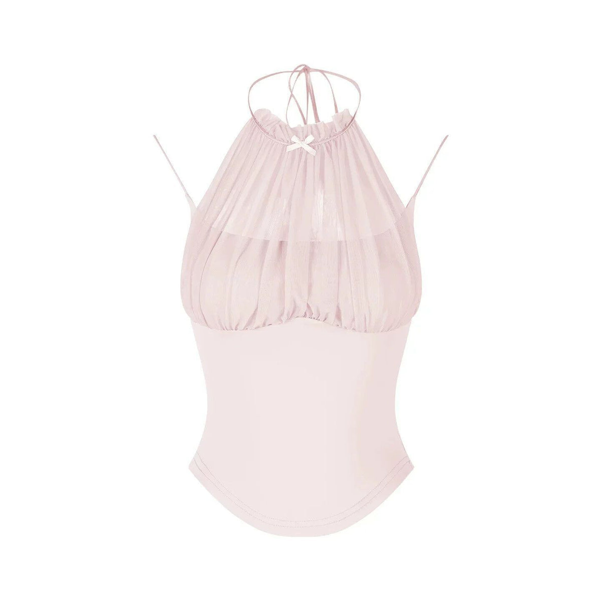 Mesh-Panel Halter Vest Camisole Womens Summer Sleeveless Top – Premium 0 | RICALOUX