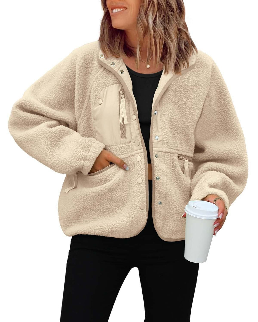 Polar Fleece Sports And Leisure Sweater Jacket Top - RICALOUX
