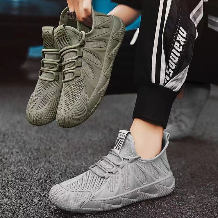 Breathable Mesh Sports Shoes Casual Lace-up Sneakers Men Non-slip Shoes – Premium 4 | RICALOUX