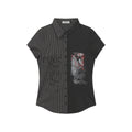 Gothic Printed Short Sleeves With Slightly Waisted Shoulders by Ricaloux