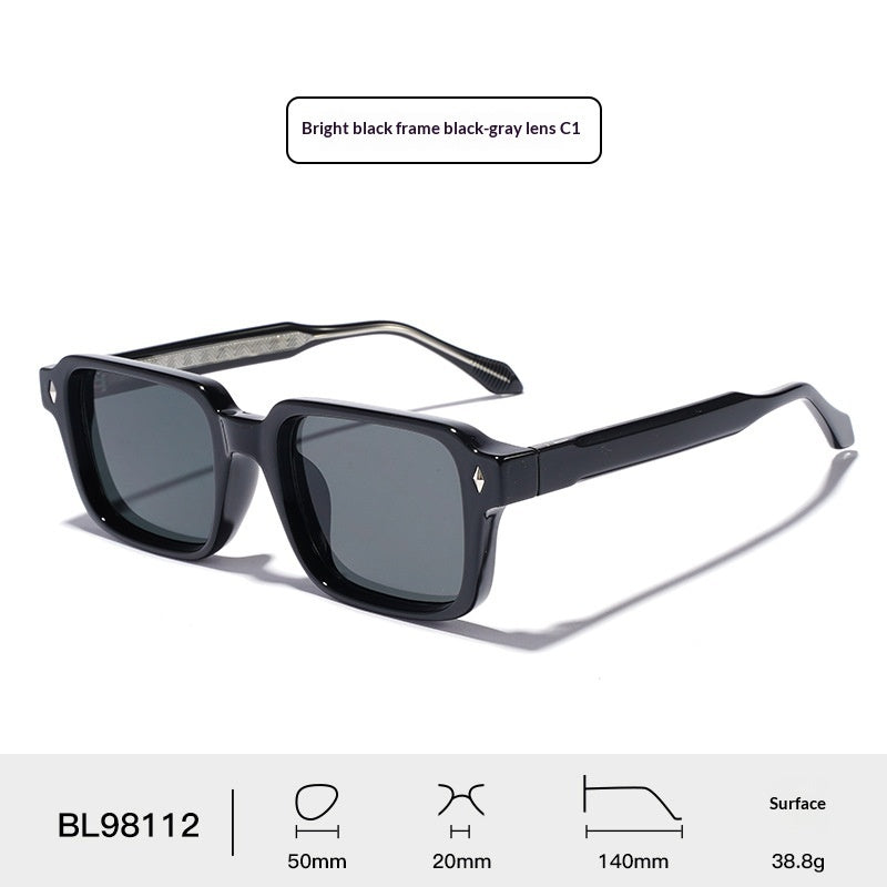UV400 UV-protection Imitation-acetate Thick-frame Sunglasses – Premium 0 | RICALOUX