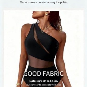 New Womens Solid Color Mesh Swimsuit – Premium 0 | RICALOUX