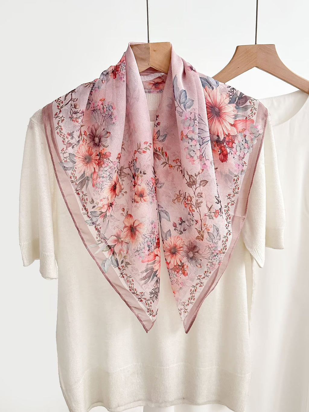 New Breathable Versatile Silk Chiffon Scarf For Women, Also Usable As A Shawl by Ricaloux