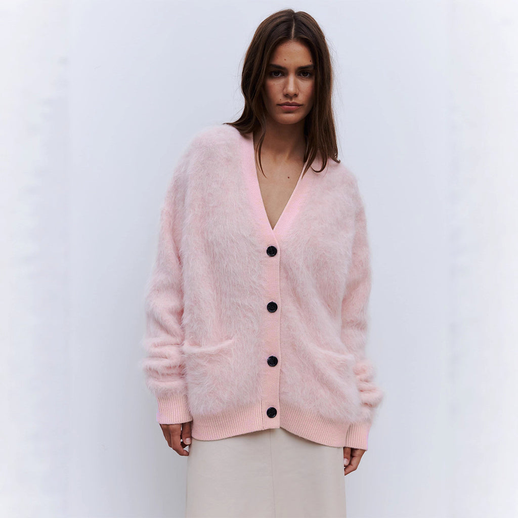 Laid-back Relaxed-fit Knitted Warm Cardigan by Ricaloux