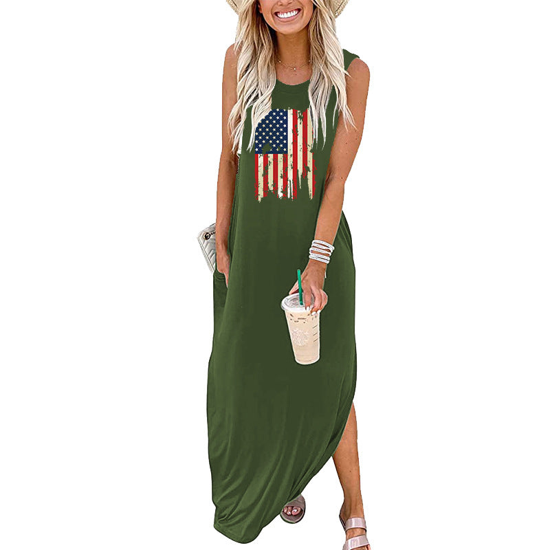 European And American-style Fashionable Sleeveless Pocketed Dress For Women – Premium 0 | RICALOUX