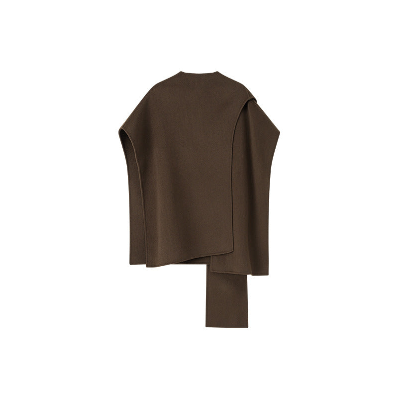 Womens Double-Sided Wool Cape Shawl Coat Jacket – Premium 0 | RICALOUX