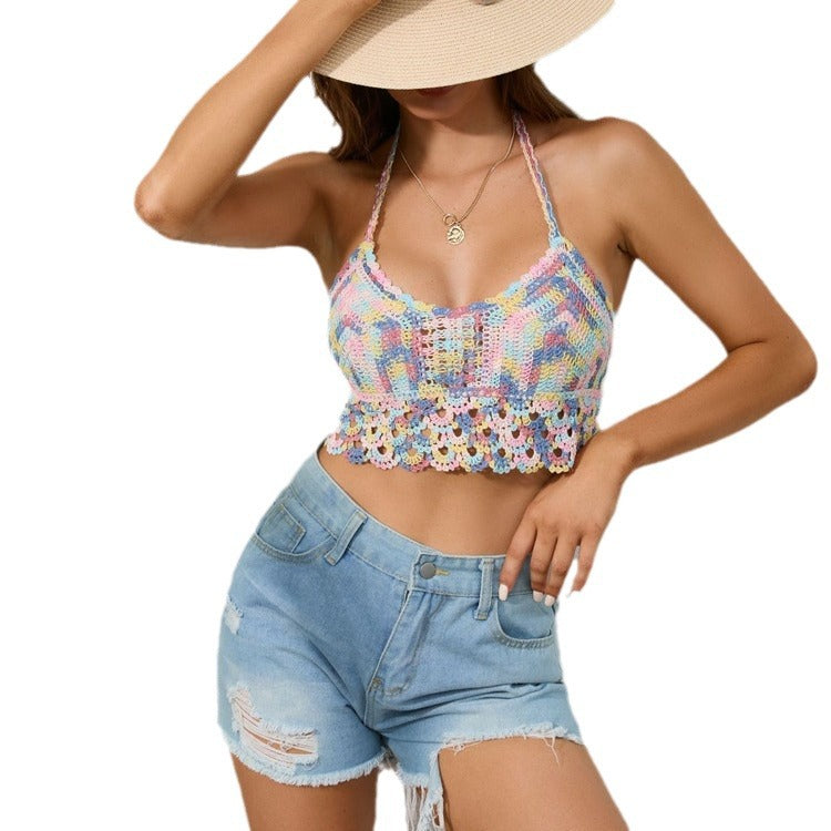 Womens Embroidered Hollow-Out Casual Swimsuit by Ricaloux