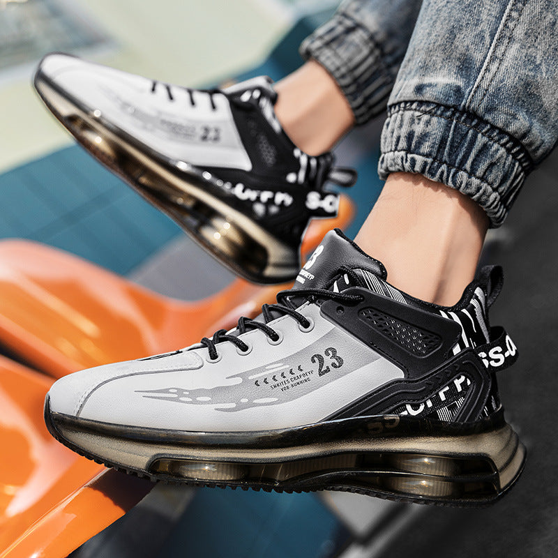Men Sneakers Running Boots Fashion Outdoor Jogging Sports Shoes Mesh Breathable Cushioning Black Basket Footwear Male Big Size by Ricaloux