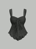 French-style Solid-color Lace Jacquard Camisole Top – Premium 0 | RICALOUX