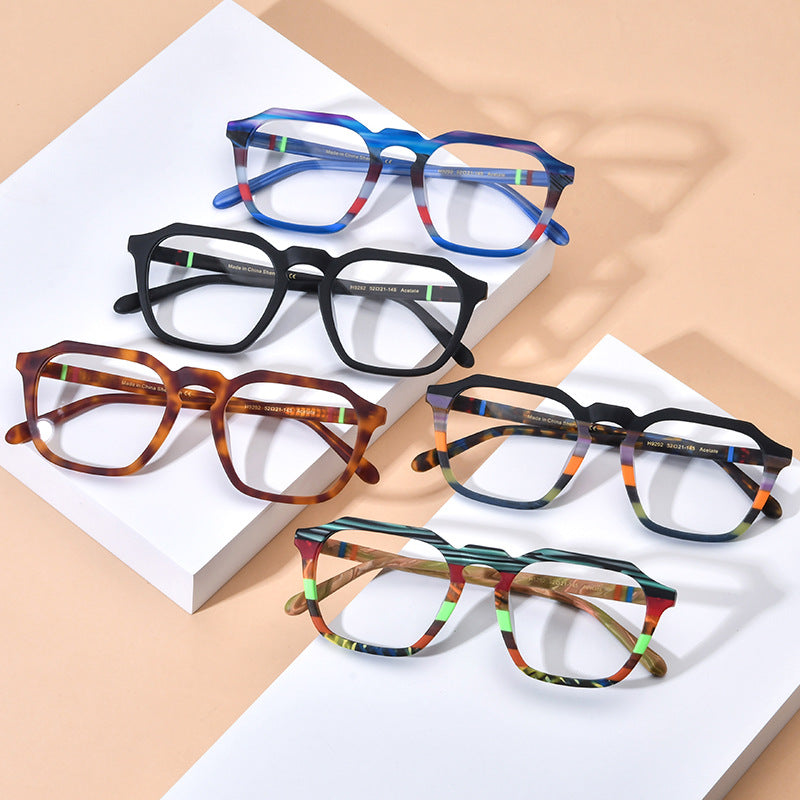 Multicolor Frosted Solid-color Square Eyeglass Frames For Women by Ricaloux