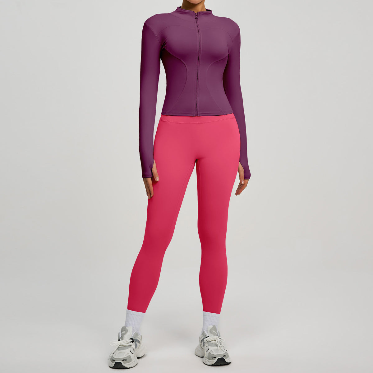 Fitness High-waist Butt-lifting Running Two-piece Set by Ricaloux
