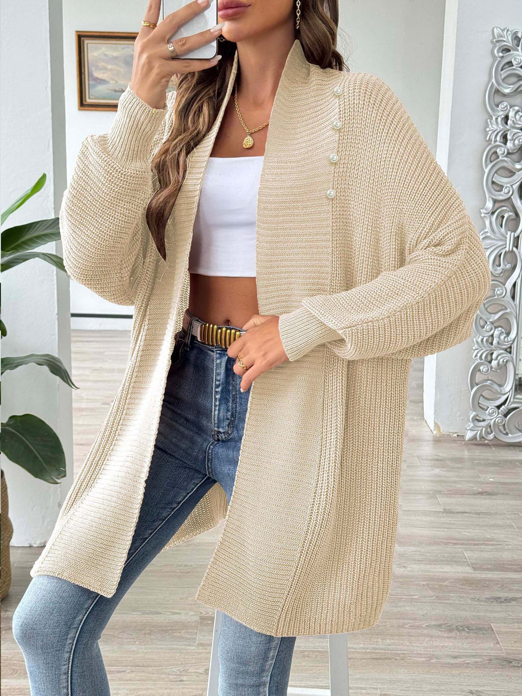 Women's Simple Fashion Loose Sweater Coat by Ricaloux