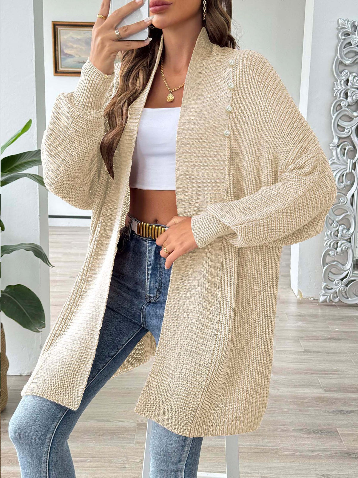 Women's Simple Fashion Loose Sweater Coat by Ricaloux